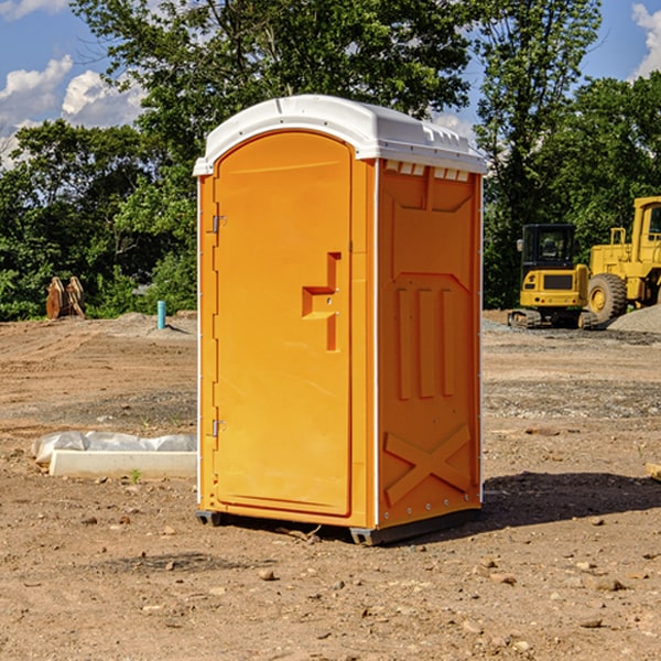 how often are the portable restrooms cleaned and serviced during a rental period in Enterprise OR